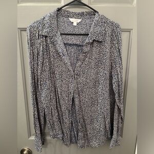 Blue and light pink blouse